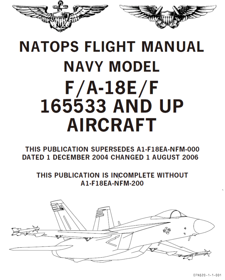 NATOPS FLIGHT MANUAL F/A-18EF | Toramaster